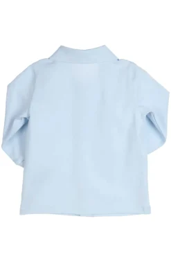 Baby blouse/overhemd blauw