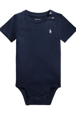 Baby romper korte mouw blauw