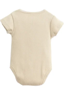 Baby romper korte mouw bruin