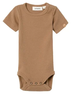 Baby romper korte mouw bruin