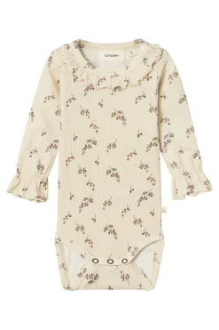 Baby romper lange mouw bruin