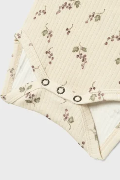 Baby romper lange mouw bruin
