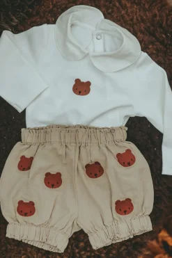 Baby romper lange mouw ecru