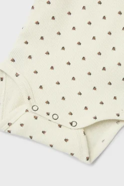 Baby romper lange mouw grijs