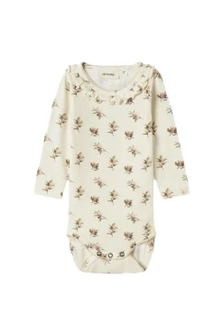Baby romper lange mouw grijs