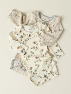 Baby romper lange mouw grijs