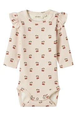 Baby romper lange mouw rose