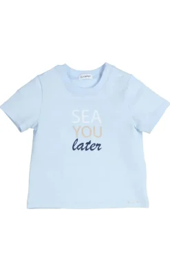 Baby t-shirt korte mouw blauw