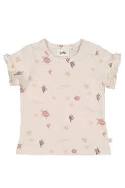 Baby t-shirt korte mouw ecru