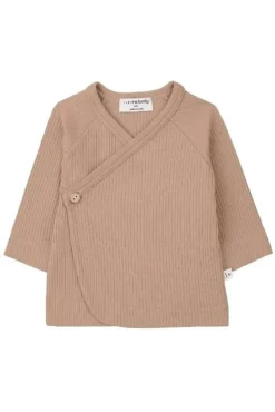 Baby t-shirt lange mouw bruin
