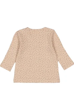 Baby t-shirt lange mouw bruin