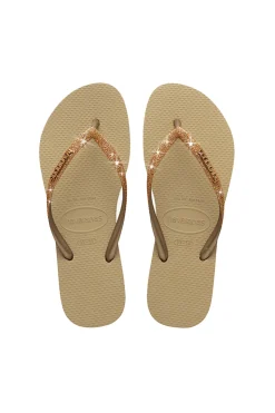 Bad /beach slipper dames goud