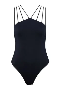 Bad/beach dames badpak mode zwart