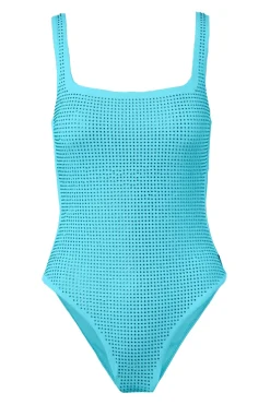 Bad/beach dames badpak mode blauw