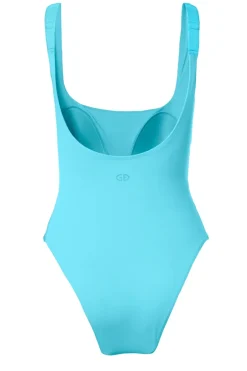 Bad/beach dames badpak mode blauw