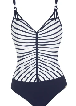 Bad/beach dames badpak modecup blauw