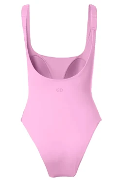 Bad/beach dames badpak mode rose