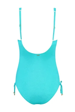 Bad/beach dames badpak modecup blauw