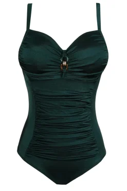 Bad/beach dames badpak modecup groen