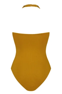 Bad/beach dames badpak modecup bruin