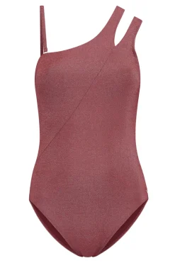 Bad/beach dames badpak modecup bruin