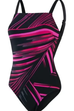 Bad/beach dames badpak sport zwart