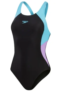 Bad/beach dames badpak sport zwart