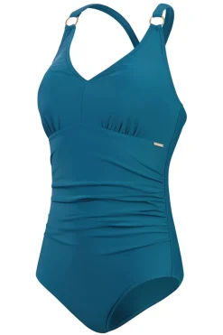 Bad/beach dames badpak sport groen