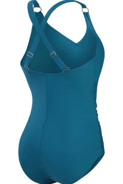 Bad/beach dames badpak sport groen