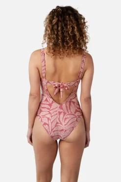 Bad/beach dames badpak sport bruin