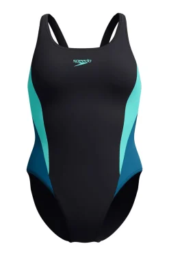 Bad/beach dames badpak sport zwart