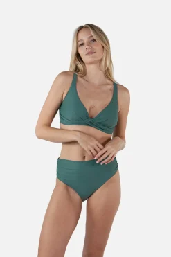 Bad/beach dames bikini slip bruin