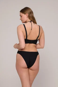 Bad/beach dames bikini slip zwart