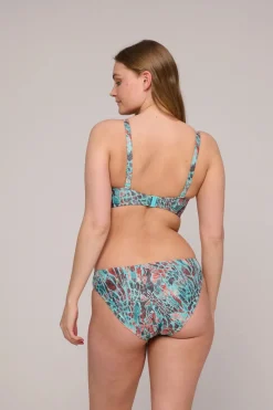 Bad/beach dames bikini slip groen