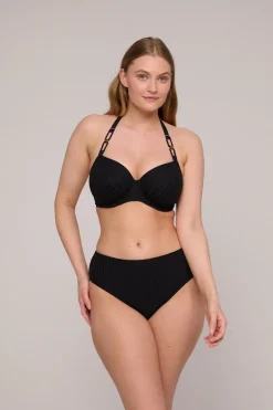 Bad/beach dames bikini slip zwart