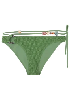 Bad/beach dames bikini slip groen