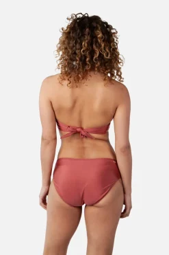 Bad/beach dames bikini slip bruin