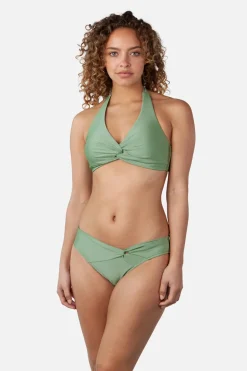 Bad/beach dames bikini slip groen