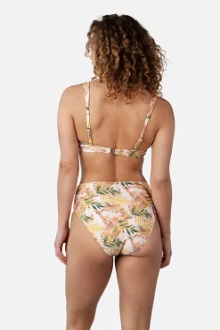 Bad/beach dames bikini slip bruin