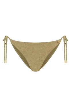 Bad/beach dames bikini slip goud