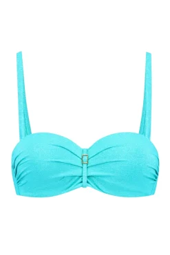 Bad/beach dames bikini top blauw