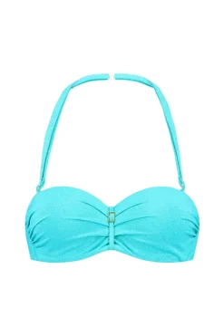 Bad/beach dames bikini top blauw