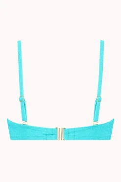Bad/beach dames bikini top blauw