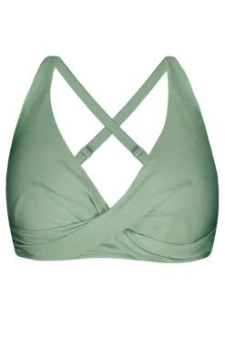 Bad/beach dames bikini top groen
