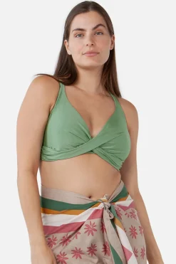 Bad/beach dames bikini top groen