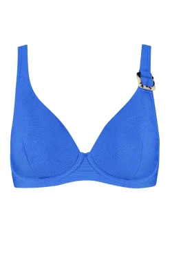 Bad/beach dames bikini top blauw