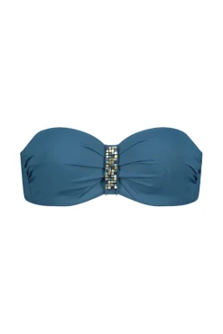 Bad/beach dames bikini top blauw