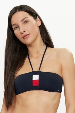 Bad/beach dames bikini top blauw