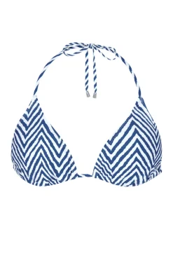 Bad/beach dames bikini top blauw