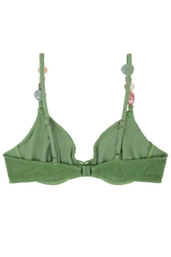 Bad/beach dames bikini top groen